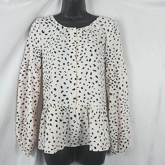 Modcloth Flow with the Punches Spotted Shirt XXS - Picture 3 of 6